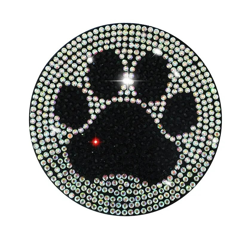 Diamond Footprint Pretslīdes paklājiņš Water Cup Auto aksesuāri Sievietēm Crystal Rhinestone Neslīdošs paklājiņš Нескользящий Коврик