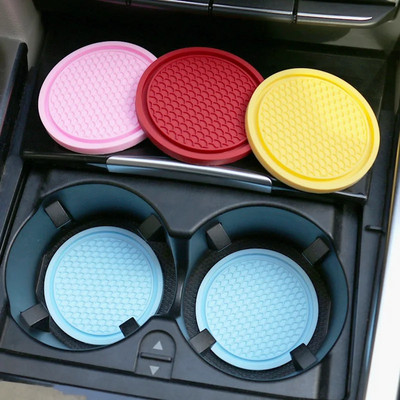 Coasters auto PVC Travel Auto Cup Holder Insert Coaster Anti-alunecare Accesorii pentru interiorul vehiculului Covorașe pentru pahare