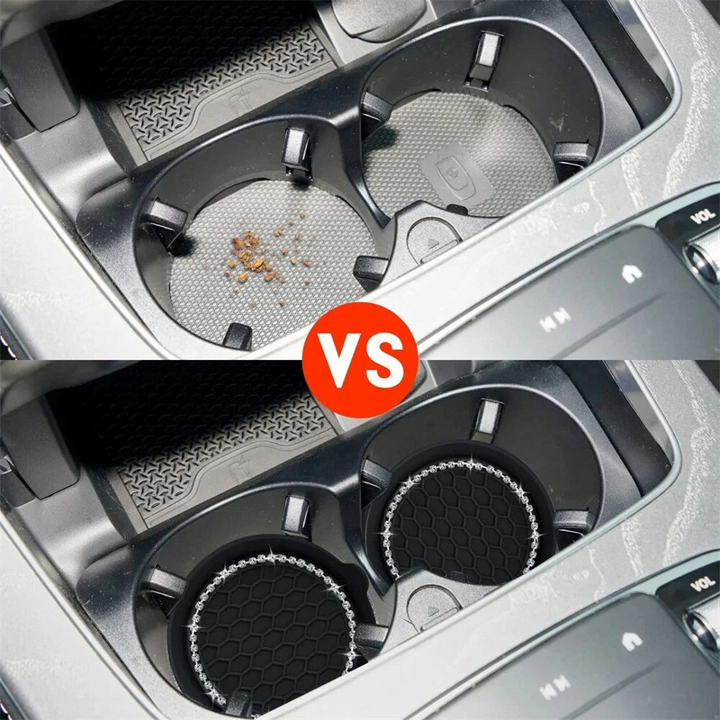 Novi neklizajući podložak za čašu za vodu Podmetač za čaše za automobile Dijamantni dijamant Bling Dekoracija Protuklizna gumena podloga za čašu za boce Dodaci