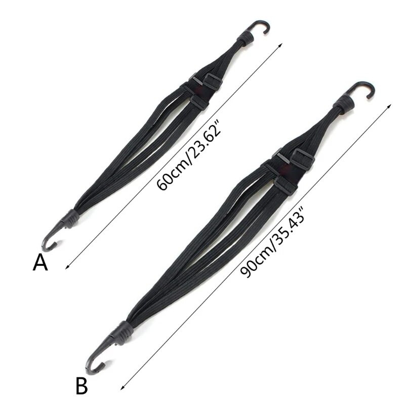 Elastīga bagāžas siksna ar āķiem 60-170 cm regulējama bagāžas virve riteņbraukšanai