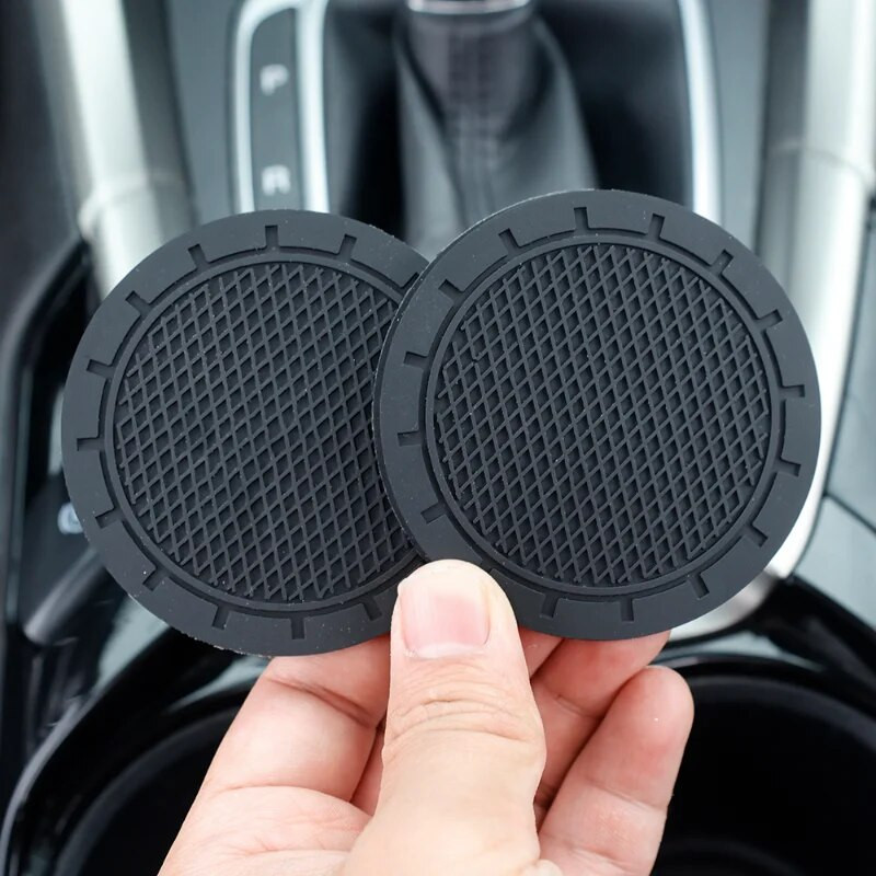 2 gab. Silikona neslīdošu automašīnu paliktņu ūdens krūzes paliktņi Universālie auto Vienkārša neslīdoša apdare, iegulti paliktņi automašīnu piederumi