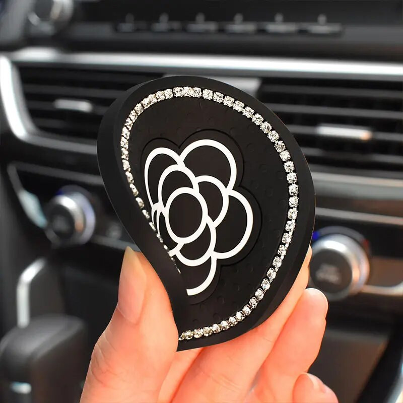 Automašīnas salons Augstākās klases modes Camellia silikona glabātuve Ūdens paliktņi Automašīnas pretnodiluma spilventiņi Dekoratīvie materiāli, universāli