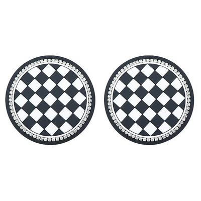 2 τεμάχια Car Water Cup Pad Creative Diamond Inlaid Camellia Flower Storage Tank Αντιολισθητικό ματ Προϊόντα εσωτερικής διακόσμησης για γυναίκες