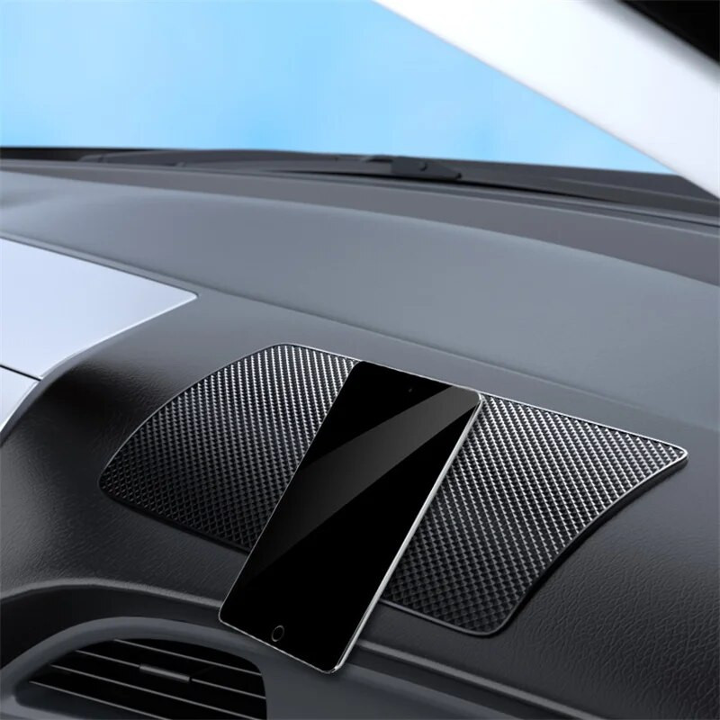 Universāls automašīnas paneļa neslīdošs rokturis, lipīgs paliktnis Tālruņa turētāja paklājiņš Pretslīdēšanas silikona paklājiņš vai paneļa pretslīdes gumijas paliktnis