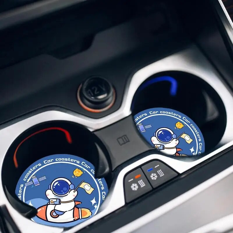 Jauki paliktņi Astronautu Dizaina Automašīnas Krūzīšu Paliktnis Karikatūra Transportlīdzekļu paliktņi Pretslīdes Ieliktņi Krūzīte Paklājiņš Salona Dekors Auto Piederumi