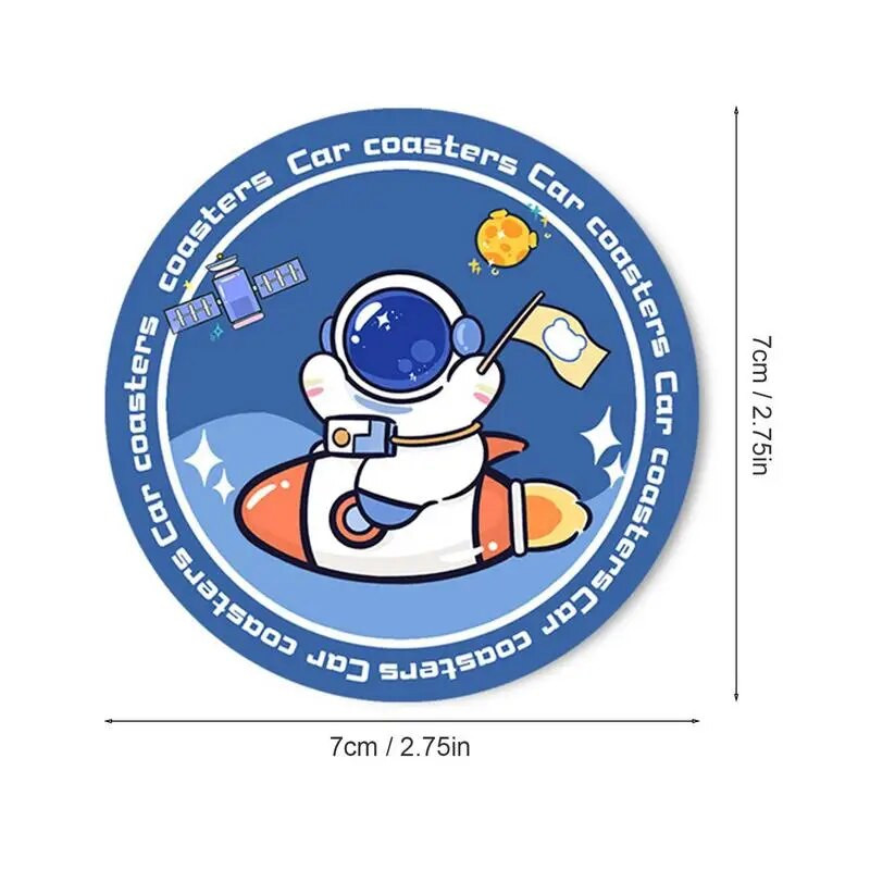 Jauki paliktņi Astronautu Dizaina Automašīnas Krūzīšu Paliktnis Karikatūra Transportlīdzekļu paliktņi Pretslīdes Ieliktņi Krūzīte Paklājiņš Salona Dekors Auto Piederumi