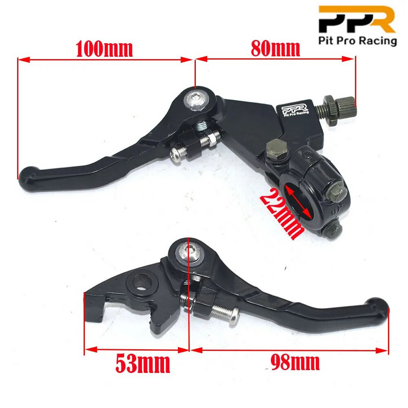 CRF KLX Pit Pro Xmotos BSE KAYO Pit Dirt Bikes alkatrészek legtöbb alumíniumötvözet összecsukható tengelykapcsoló kar Fékkar készlet ingyenes szállítás