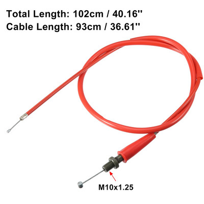 Droseles trosīte 102cm Motocikla droseles trosīte Universāli piemērots 50cc 70cc 90cc 110cc 125cc 250cc ATV Quad Go Kart