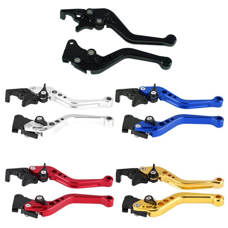 1 pāris motocikla bremžu sajūga svira CNC alumīnija sakausējuma vairākās pozīcijās regulējamās sviras rezerves motocikla piederumi