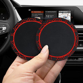 2PCS Auto ūdens krūze Coaster Pretslīdes Paklājiņš Neslīdošs Silikagels BMW Benz Ford Toyota Subaru MINI VW Auto salona aksesuārs