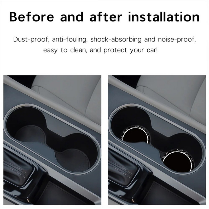 2PCS Auto ūdens krūze Coaster Pretslīdes Paklājiņš Neslīdošs Silikagels BMW Benz Ford Toyota Subaru MINI VW Auto salona aksesuārs