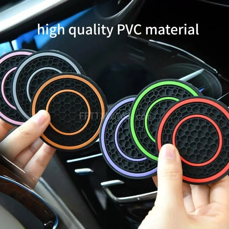 Μαξιλαράκι θήκης ποτηριών νερού αυτοκινήτου Κυψελοειδή υφή Ενσωματωμένο αντιολισθητικό χαλάκι Universal Automotive θήκη για μπουκάλια ένθετο ματ 2,75 ιντσών