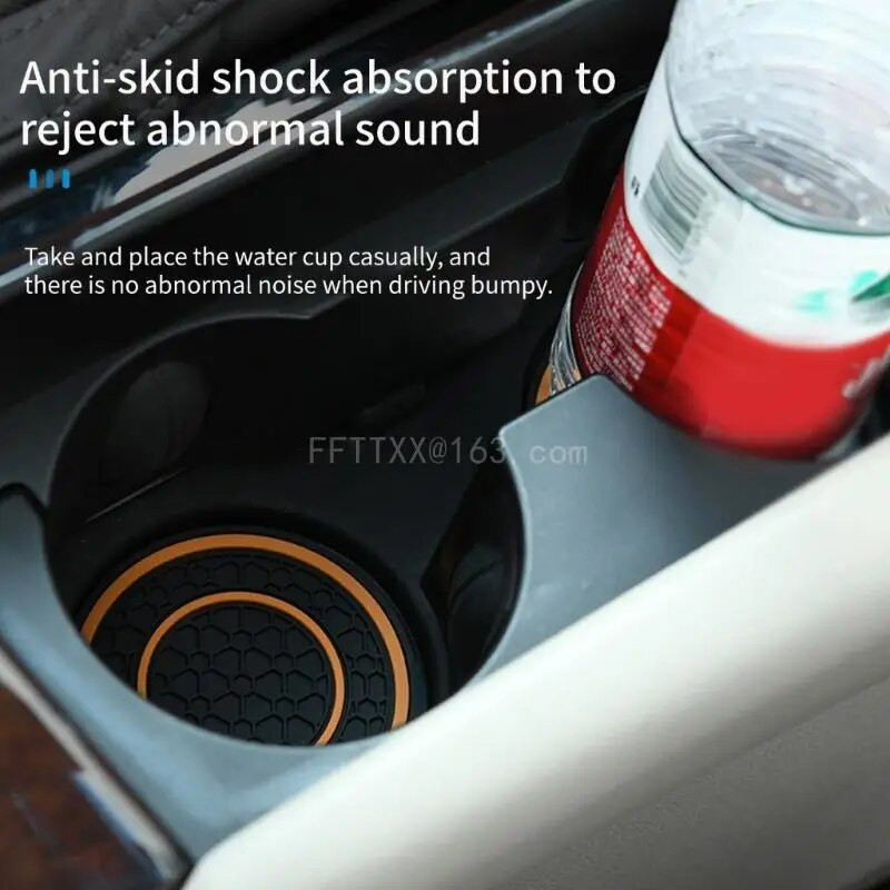 Μαξιλαράκι θήκης ποτηριών νερού αυτοκινήτου Κυψελοειδή υφή Ενσωματωμένο αντιολισθητικό χαλάκι Universal Automotive θήκη για μπουκάλια ένθετο ματ 2,75 ιντσών