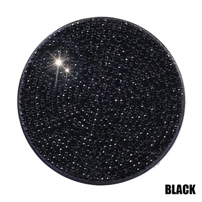 Dimanta automašīnu paliktņa ūdens krūzes slots pretslīdes paklājiņš Bling automašīnas krūzes paliktnis, melns rozā silīcija dioksīda paliktņa glāzes turētāja paklājiņš auto automašīnu apdare