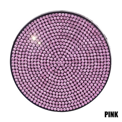 Dimanta automašīnu paliktņa ūdens krūzes slots pretslīdes paklājiņš Bling automašīnas krūzes paliktnis, melns rozā silīcija dioksīda paliktņa glāzes turētāja paklājiņš auto automašīnu apdare