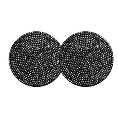 Dimanta automašīnu paliktņa ūdens krūzes slots pretslīdes paklājiņš Bling automašīnas krūzes paliktnis, melns rozā silīcija dioksīda paliktņa glāzes turētāja paklājiņš auto automašīnu apdare