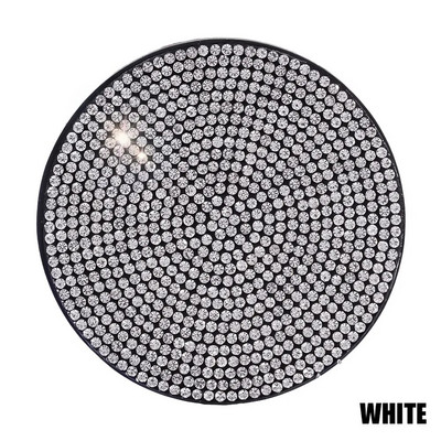 Dimanta automašīnu paliktņa ūdens krūzes slots pretslīdes paklājiņš Bling automašīnas krūzes paliktnis, melns rozā silīcija dioksīda paliktņa glāzes turētāja paklājiņš auto automašīnu apdare