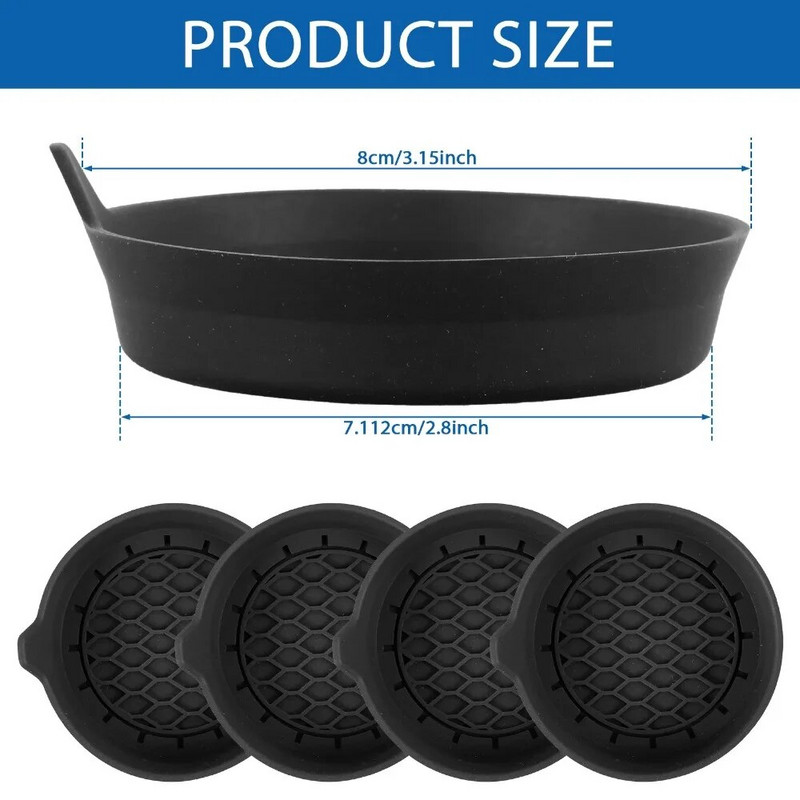 Automašīnu paliktņi Silikona Automašīnas Krūze 2gab Silikona Ieliktnis Neslīdošs Karstumizturīgs Vietas Paklājiņš Dzērienu Turētājs Transportlīdzekļa salona Aksesuāri