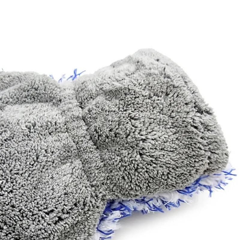 Automobilių valymo minkštas koralinės vilnos vandenį sugeriantis penkių pirštų pirštinių plovimo įrankis