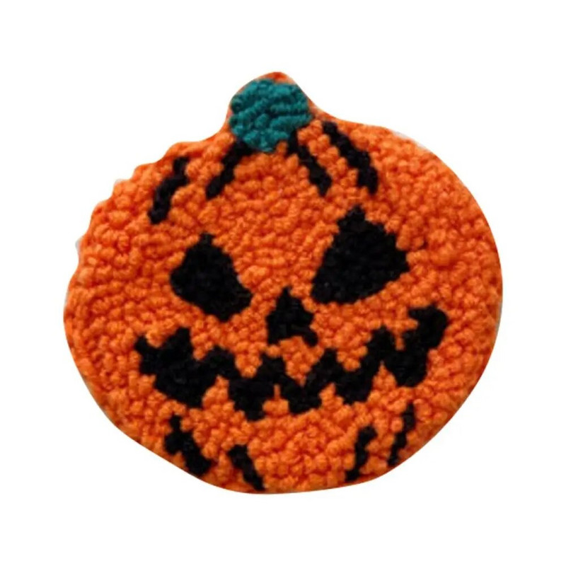 Jauki spocīgi auto paliktņi Ķirbju auto krūzīšu turētājs 9cm diametrā PVC Neslīdoši paliktņi Radoši Helovīna auto salona aksesuāri