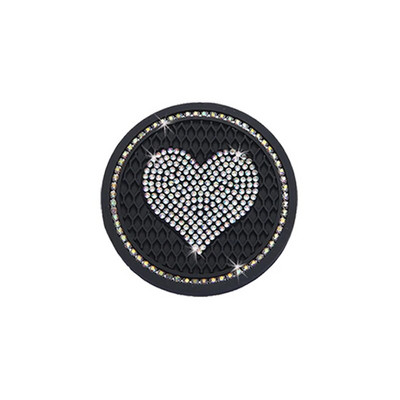 Automašīnas ūdens krūzes paklājiņš, mīlestības formas auto, dimanta paliktnis, neslīdošs silīcija dioksīda paliktnis, glāžu turētājs Universālie automašīnu aksesuāri salona apdare