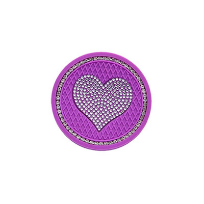 Automašīnas ūdens krūzes paklājiņš, mīlestības formas auto, dimanta paliktnis, neslīdošs silīcija dioksīda paliktnis, glāžu turētājs Universālie automašīnu aksesuāri salona apdare