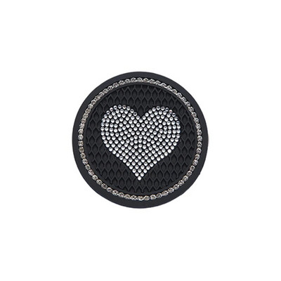 Automašīnas ūdens krūzes paklājiņš, mīlestības formas auto, dimanta paliktnis, neslīdošs silīcija dioksīda paliktnis, glāžu turētājs Universālie automašīnu aksesuāri salona apdare