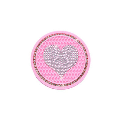 Automašīnas ūdens krūzes paklājiņš, mīlestības formas auto, dimanta paliktnis, neslīdošs silīcija dioksīda paliktnis, glāžu turētājs Universālie automašīnu aksesuāri salona apdare