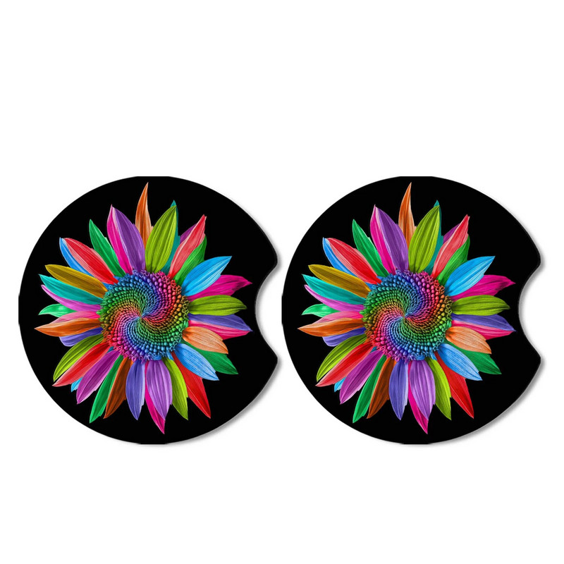 2gab Stilīgi automašīnu absorbējošie paliktņi Izturīgi, neslīdoši glāžu turētāju paliktņi piešķir jūsu automašīnas interjeram modi