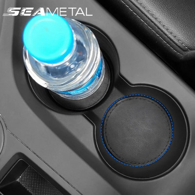 SEAMETAL Car Water Cup Holder Mats Universal Car Coaster Anti Slip Mat Interior Car Bottle Pads Anti Scratch Coaster Accessories