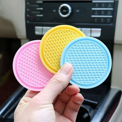 1Pcs Car Coasters for Cup Holder, Silicone Car Cup Holder Coasters, Auto Cup Holder Coaster Universal Auto Car Accessories