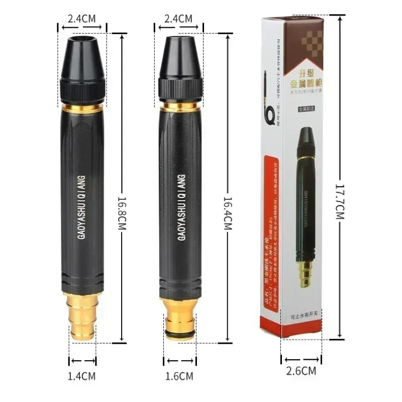 Augstspiediena ūdens pistole sadzīves automazgātavas ūdens melns automazgātavas sprausla dimanta ūdens laistīšanas caurule automazgātavas pistole