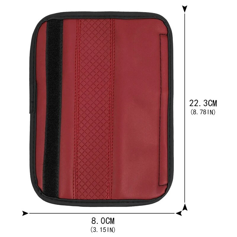 1 gab. Automašīnas universāls, mīksts, komfortabls PU ādas sūklis drošības jostu pārsegi 23 * 6,5 cm mazuļa bērnu plecu drošības spilventiņiem