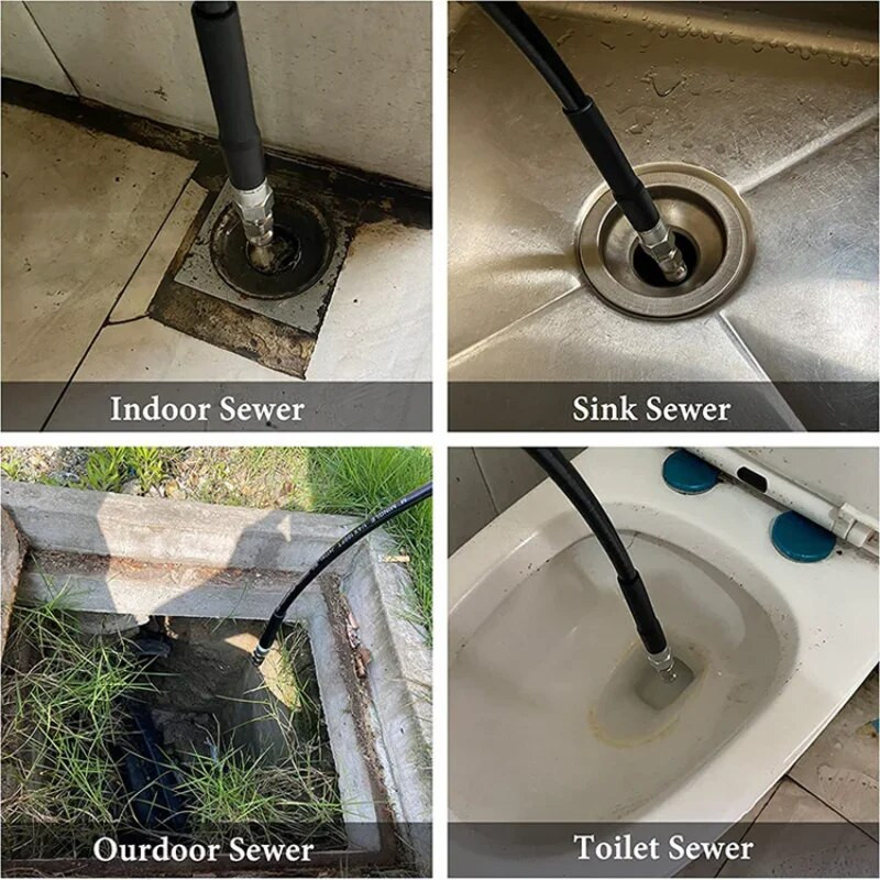 G1/4" ātrā savienotāja sprauslas kanalizācijas tīrīšana augstspiediena šļūtenes sprauslas mazgāšanas piederumi, mazgātāja sprauslas kanalizācija un notekūdeņi