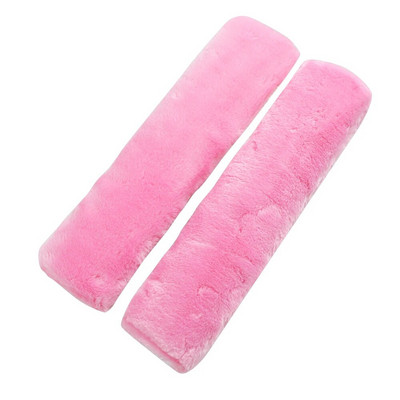 2Gb mīksts plīša automašīnas drošības jostas pārsegs plecu spilventiņš ziemas komfortablai braukšanai Universāls automobiļu drošības jostas plecu sēdekļa pārklājs