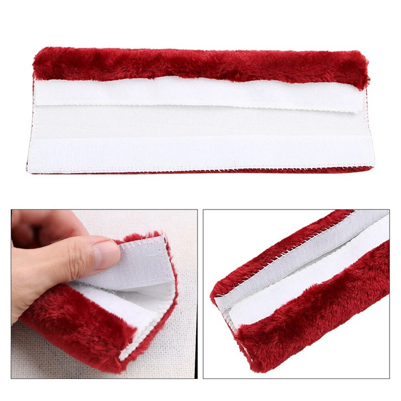 2Gb mīksts plīša automašīnas drošības jostas pārsegs plecu spilventiņš ziemas komfortablai braukšanai Universāls automobiļu drošības jostas plecu sēdekļa pārklājs