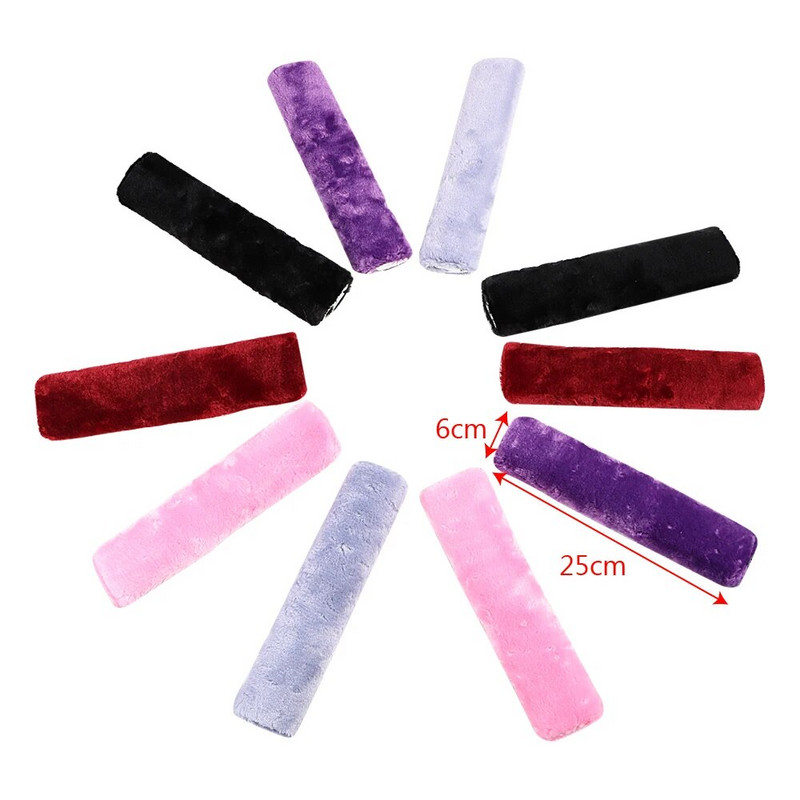 2Gb mīksts plīša automašīnas drošības jostas pārsegs plecu spilventiņš ziemas komfortablai braukšanai Universāls automobiļu drošības jostas plecu sēdekļa pārklājs