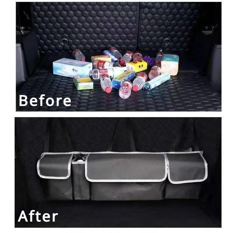 Vízálló összecsukható autós csomagtartó rendszerező nagyméretű, állítható oxfordi autósülés háttámla rendszerezők autóbelső tartozékok