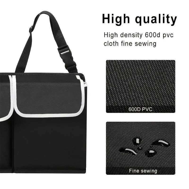 Vízálló összecsukható autós csomagtartó rendszerező nagyméretű, állítható oxfordi autósülés háttámla rendszerezők autóbelső tartozékok