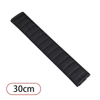 Καλύμματα ώμου με εκτεταμένο κάλυμμα ζώνης αυτοκινήτου Καπιτονέ Αναπνεύσιμο βαμβακερό λινό μαύρο Παχύ Καλύμματα ζώνης ασφαλείας φορτηγού Εσωτερικό αυτοκινήτου