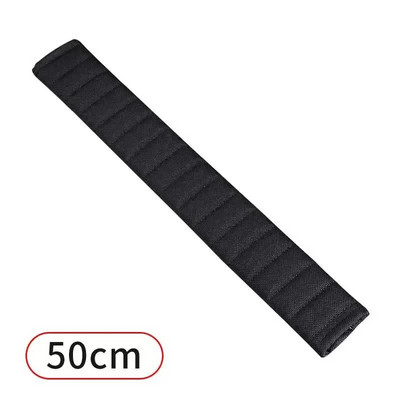 Καλύμματα ώμου με εκτεταμένο κάλυμμα ζώνης αυτοκινήτου Καπιτονέ Αναπνεύσιμο βαμβακερό λινό μαύρο Παχύ Καλύμματα ζώνης ασφαλείας φορτηγού Εσωτερικό αυτοκινήτου