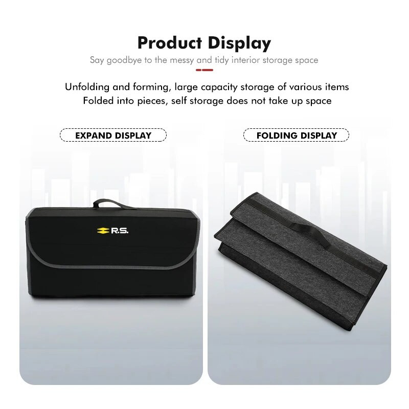 Κουτί αποθήκευσης πορτμπαγκάζ αυτοκινήτου Πτυσσόμενη θήκη εργαλείου οργάνωσης ταξιδιού για Renaul RS Sport Megane 3 4 2 Clio 5 Line Sandero Scenic Logan