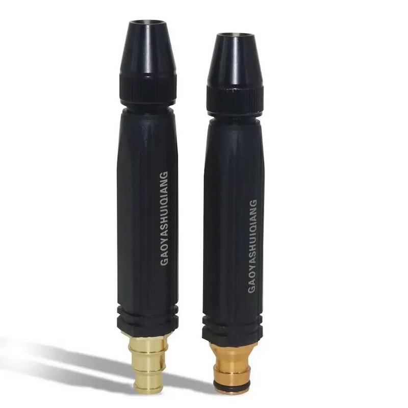 Ρυθμιζόμενο πιστόλι νερού πλυσίματος αυτοκινήτου υψηλής πίεσης μεταλλικό πλυντήριο αυτοκινήτων ίσιο ακροφύσιο πλυντήριο ψεκαστήρα για εργαλείο πλυσίματος αυτοκινήτων