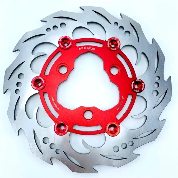 Universāls elektriskais motocikls Peldošais disks 220mm*70mm bremžu disks priekš Yamaha Aerox Nitro BWS Zuma RSZ JOG Force M3 N1s