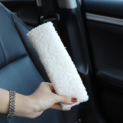 1gb jauks multfilmu rotaļlietu automašīnas drošības jostas pārvalks, frī kartupeļi, hamburgera modelis, plīša auto plecu aizsargpaliktnis bērniem, bērniem