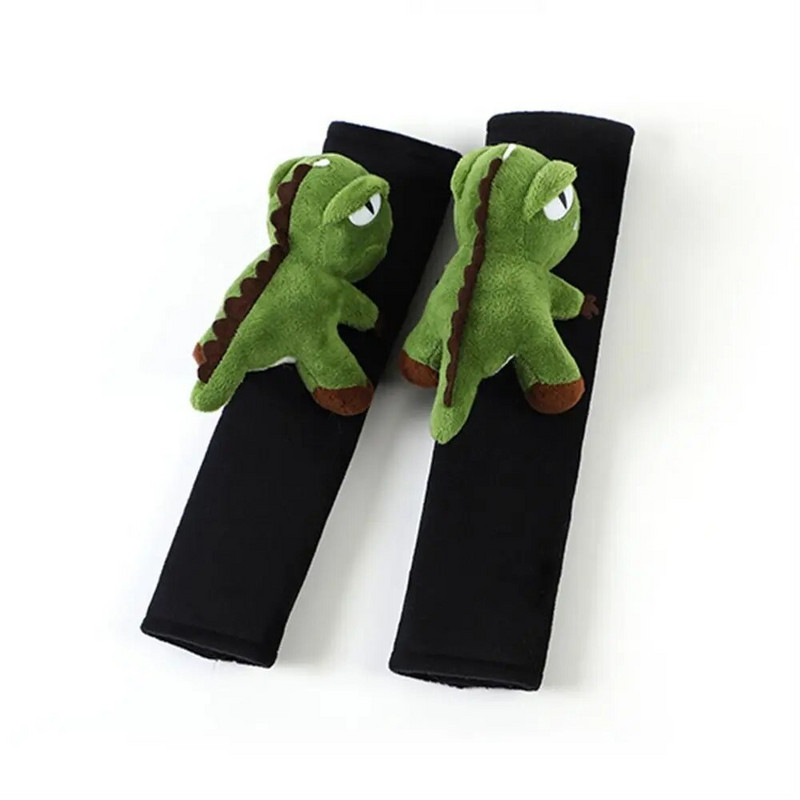 Mīksts plīša automašīnas drošības jostas pārvalks Dinozaurs Ērts drošības jostas aizsargs Jauki pīles drošības jostas plecu spilventiņi Auto ornaments