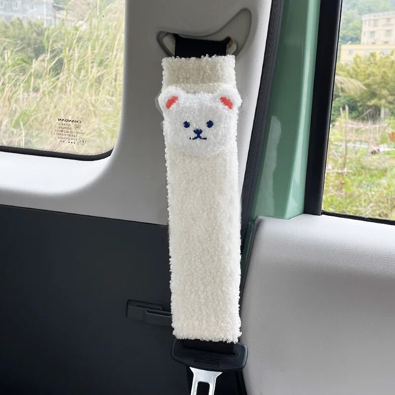 1 tk Auto Styling turvavöö kate Cartoon Bear turvavöö kaitsja Mugav plüüs õlarihma rakmed istmepadi lapsele