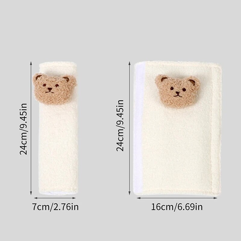 1 tk Auto Styling turvavöö kate Cartoon Bear turvavöö kaitsja Mugav plüüs õlarihma rakmed istmepadi lapsele