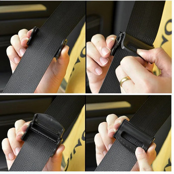 2PCS Пластмасови здрави регулируеми щипки за предпазен колан за кола Устойчива на приплъзване закопчалка за предпазен колан Проста скоба за фиксиране на скоба Оформление на автомобила