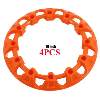 2PC/4Gb 10 collu ATV riteņu apdares rumbas aizsardzība Dekoratīvā diska vāciņš Universāls transportlīdzeklis Visurgājēja riteņu plastmasas pārsegs piemērots 10 collu riepām